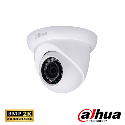 Dahua IPC-HDW1320SP-0360B 3 Mp Full Hd Waterproof Ir Dome Ip Kamera